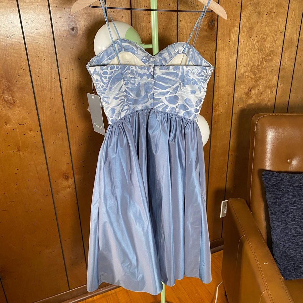 Theia Strapless Party Dress - Picture 2 of 6